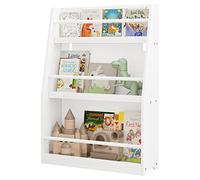 Lestarain Libreria Infantil Blanca de 3 Niveles, Estantería de Libros Infantil con Barra Anticaida, para Habitación de Niños y Jardin de Infancia, 58,2x18x81,4 cm