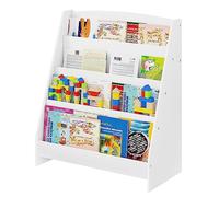 Lestarain Libreria para Niños, Estanteria Libros Infantil de 4 Niveles, Organizador para Niños, Mueble Infantil para Sala de Juegos, Habitación Infantil y Guarderia, 61x30x70 cm, Blanco