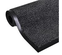 LESTARE| Alfombra moqueta Gris Jaspeado | Felpudo Textil con Base PVC para hogares y Negocios | Varias Medidas (40x60 CM)