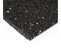 Lestare | Suelo Deportivo | Plancha antivibración Energy | Color Negro con partículas EDPM de Color |Suelo para gimnasios, para Evitar la vibración de lavadoras, etc. (10mm - 1,25 x 6 Metros)