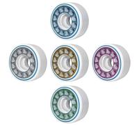 L'Estel Skates - Fenixx - Set de 8 Ruedas Fenixx Mission 57 mm. con Cojinetes ABEC 7 para Patinaje Libre - Patinaje Artístico Ruedas (HD 48 MARCADA Verde)