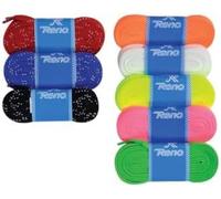 L'Estel Skates - Hockey Reno - Par de cordones planos profesionales Reno, para hockey, Patinaje Artístico, Patines InLine. Resistentes. Largo 3 m - 118in cada uno. (Verde Fluor)