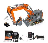 LESU 1/14 - Modelo de excavadora hidráulica RC de 3 brazos para excavadora de metal Aoue ET26L RC Vehículos de construcción Modelo Luz PL18EV Radio