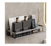 lesulety Cestas de Ducha y Estantes de Ducha Esquina Soporte de Gel de Baño Colgante Estante de Almacenamiento Ducha Sin Perforación con Barra Accesorios de Pared Organizador,1,30cm