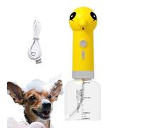 Lesunbak Dispensador automático de jabón espumoso | Botella mezcladora de champú para mascotas para limpieza, suministros eléctricos para gato, cachorro, gatito, ducha, rociador de espuma, suministros
