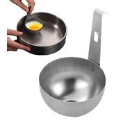 Lesunbak Sartén escalfadora de huevos de acero inoxidable para colgar, para escalfar huevos, olla de huevos escalfados, soporte antiadherente para cocina, picnic, desayuno, hogar