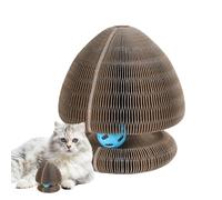 Lesunbak Tabla rascadora de órgano para gatos, almohadilla rascadora plegable para gatos con bola de juguete para mascotas, almohadilla interactiva plegable para rascar gatos, reduce el aburrimiento,
