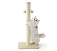 Lesure Rascador para Gatos de Interior - 40x40x86 cm, rascador Alto de sisal con Bola Colgante, Modelo Grande para Gatos Adultos con Base Estable, Beige