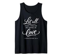 Let All That You Do Be Done In Love Verso de la Biblia Corintios Camiseta sin Mangas