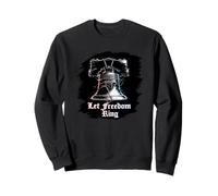 Let Freedom Ring 4 de Julio USA 250th Liberty Bell Glitch Sudadera