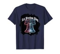 Let Freedom Ring USA 250 Aniversario Glitch Liberty Bell Camiseta