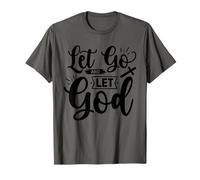 Let Go and Let God - Verso bíblico edificante Christian Faith Camiseta