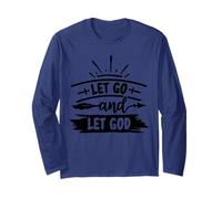 Let Go and Let God - Verso bíblico edificante Christian Faith Manga Larga