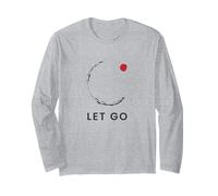 Let Go - Diseño Minimalista de círculo Zen y Punto Rojo Manga Larga