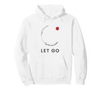 Let Go - Diseño Minimalista de círculo Zen y Punto Rojo Sudadera con Capucha