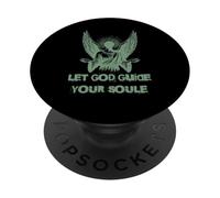 Let God Guide Your Soul Ángel Alas Fe Espiritual PopSockets PopGrip Adhesivo