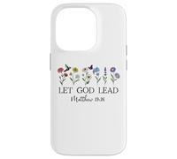 Let God Lead Matthew 19:26 God Quote All Things Are Possible Carcasa para iPhone 14 Pro