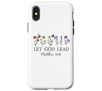 Let God Lead Matthew 19:26 God Quote All Things Are Possible Carcasa para iPhone X/XS