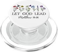 Let God Lead Matthew 19:26 God Quote All Things Are Possible PopSockets PopGrip para MagSafe