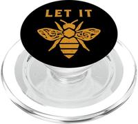Let It Bee Clave de Sol Honey Pun Rústico Gráfico Música Amante PopSockets PopGrip para MagSafe