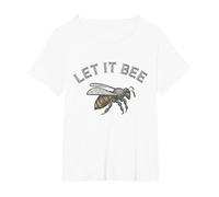 Let It Bee Ropa Hombres Divertido Refrán Abejas Apicultor Camiseta, Mujer Tallas Grandes, Blanco, 6XL Grande