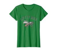 Let It Bee Ropa Hombres Divertido Refrán Abejas Apicultor Camiseta, Mujer, Verde Kelly, XS