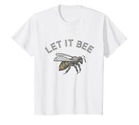Let It Bee Ropa Hombres Divertido Refrán Abejas Apicultor Camiseta, Niños, Blanco, 6 años