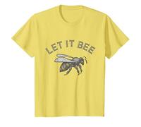 Let It Bee Ropa Hombres Divertido Refrán Abejas Apicultor Camiseta, Niños, Limón, 6 años