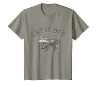 Let It Bee Ropa Hombres Divertido Refrán Abejas Apicultor Camiseta, Niños, Pizarra, 6 años