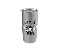 Let it Bee Sign,Be Kind Queen Bee Lovers Bee Kind Bee Design Vaso térmico de acero inoxidable de doble pared