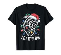 Let It Flow - Diseño anatómico de corazón navideño Camiseta