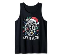 Let It Flow - Diseño anatómico de corazón navideño Camiseta sin Mangas