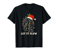 Let It Flow Funny Anatomical Heart Christmas Medical Camiseta