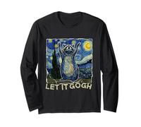 Let it Gogh Funny Van Gogh Starry Night Raccoon Manga Larga