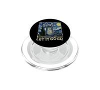 Let it Gogh Funny Van Gogh Starry Night Raccoon PopSockets PopGrip para MagSafe