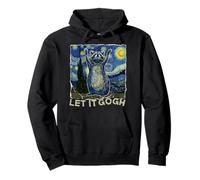 Let it Gogh Funny Van Gogh Starry Night Raccoon Sudadera con Capucha