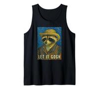 Let It Gogh, mapache, selfie, amante del arte, estilo Vincent Van Gogh Camiseta sin Mangas