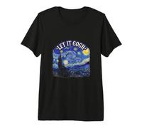 Let It Gogh Noche Estrellada Divertido Artista Van Gogh Bellas Artes Camiseta Premium