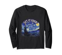 Let It Gogh Noche Estrellada Divertido Artista Van Gogh Bellas Artes Manga Larga