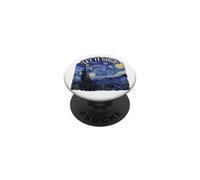 Let It Gogh Noche Estrellada Divertido Artista Van Gogh Bellas Artes PopSockets PopGrip Adhesivo
