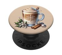 Let It Snow Coffee Latte Decor For Women Cute Winter PopSockets PopGrip Adhesivo