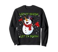 Let it Snow Cute Christmas Funny Holiday muñeco de Nieve Dicho Sudadera