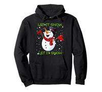 Let it Snow Cute Christmas Funny Holiday muñeco de Nieve Dicho Sudadera con Capucha