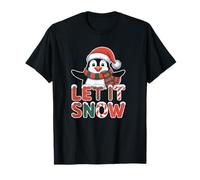 Let It Snow - Gorro de Papá Noel con diseño de pingüino Camiseta