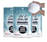 Let it Snow Polvo de nieve instantáneo para slime - Nieve falsa de alta calidad para limo de nube y decoraciones de nieve navideñas - Fabricado en los Estados Unidos - 12 litros