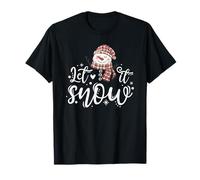 Let-It Snow - Silueta de muñeco de Nieve para Fiesta de Navidad Camiseta