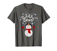 Let-It Snow - Silueta de muñeco de Nieve para Fiesta de Navidad Camiseta