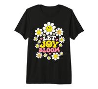 Let Joy Bloom Daisy Flowers Happy Positive Floral Art Camiseta Premium