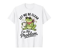 Let Me Be Clear I'm The Problem Frog Animal Coffee Lover Camiseta