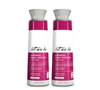 Let Me Be - Kit Alisado SupremeMask Keratina 2 en 1: Champú Antirresiduos + Mascarilla, Limpieza Profunda y Alisado Brasileño de Larga duracion (2x500ml)
